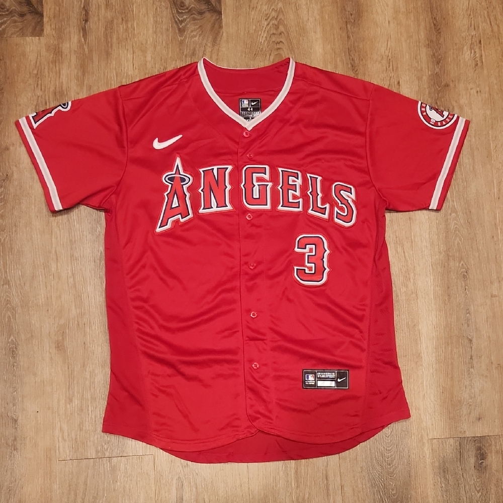 Taylor Ward #3 Los Angeles Angels Red Stitched Mens Large L New